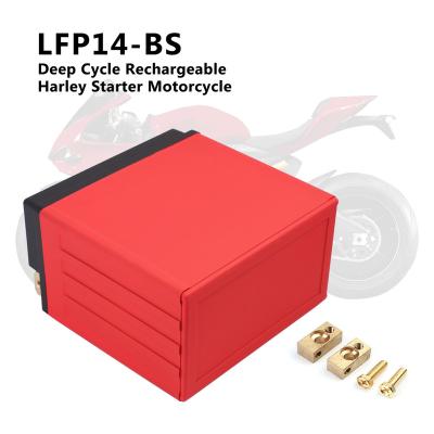 China Golf carts LFP14-BS 12V deep cycle Harley starter motorbike 8 lithium iron battery lifepo4 rechargeable battery CCA450 oh for sale