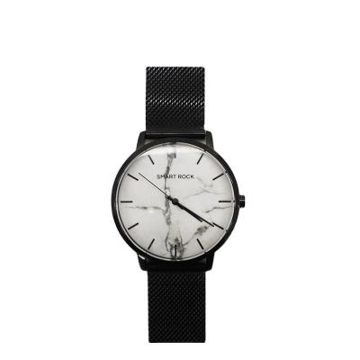 China New Arrival Fashion Natual Stone Face Statuario White Marble Dial Water Resistant Watch For Women And Men for sale