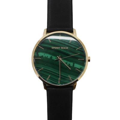 China Custom Hot Sale OEM Green Dial Malachite Natural Semi-precious Stone Stone Watch Water Resistant for sale