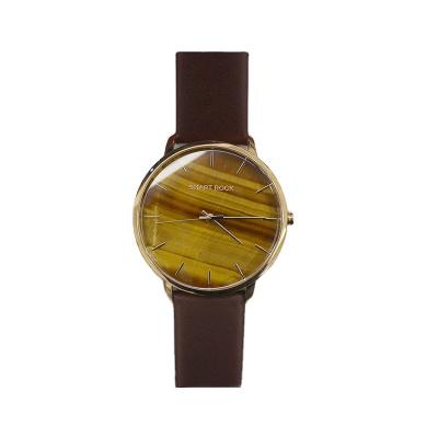 China Water Resistant Customize Fashion Luxury Tigerite Tiger Eye Stone Wrist Watches For Women And Men for sale