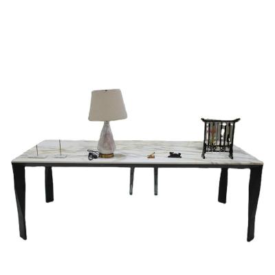 China Customized Luxury Elegant White Marble Office Furniture Marble Table Top Desk for sale