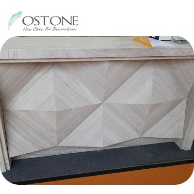 China Modern Design Friendly White Wood Vein Environment Furniture Bar Counter Marble Top Designs For Home for sale