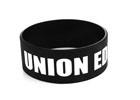 China offer good quality black 25mm wide ink filled black silicon bracelets for sale