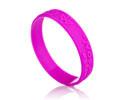 China logo embossed text low relief pink custom silicone band bracelets for sale