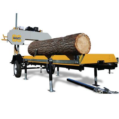 China Horizontal Woodworking Machinery Manual Gantry Saw Heavy Logs Mobile Horizontal Log Square Sawmill Portable Wood Band Saw for sale