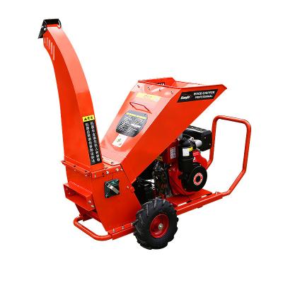 China LIVTER Factory Hand Push Shredder Portable Mobile Straw Timber Branch Gasoline Wood Chipper for sale