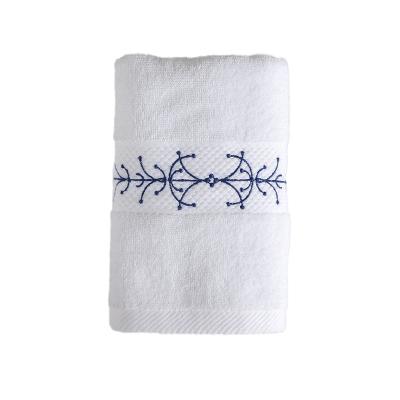 China QUICK DRY factory can customize pure cotton embroidered towel, household hotel bath towel set, face towel and body dry bath towel for sale