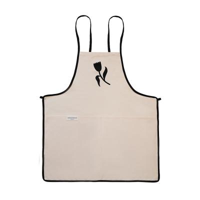 China Washable Customizable Customizable Factory Style Logo Style Cotton Canvas Apron Cafe Restaurant Bar Apron for sale