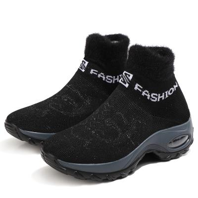 China CUSHIONING Ladies Fashion Socks Plus Size 35-42 Tennis Sneakers Breathable Comfort Women Boots Walking Slip On Sports Women Running Shoes for sale