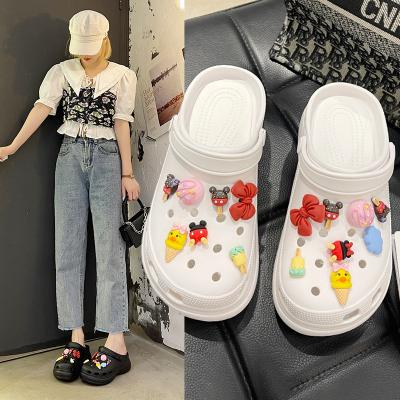 China Summer sandals beautiful deodorization shoe decoration accessories jugs shoes girls black white beach swimming pool girls outdoor women sandals for sale