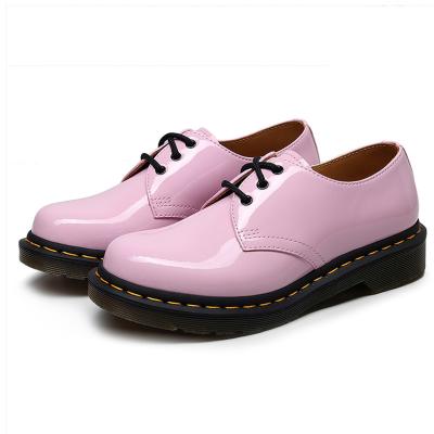 China CUSHIONING 1074 Size 35-44 Round Than Top Low Toe British Style Female Casual Shoes Individuality Comfort Martens Shoes Women's Chunky Shoes for sale