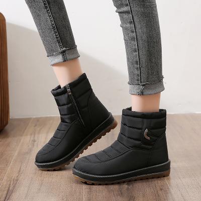 China Fashion Trend Ladies Winter Ankle Boots Plush Lining Warm Booties Waterproof Anti-slip Lightweight Outdoor Shoes Flats Women Snow Boots for sale