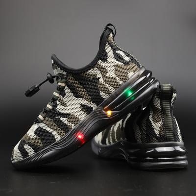 China Other YISHEN Kids Sneakers Luminous Glowing Children Lights Up Shoes With Led Mesh Breathable Boys Casual Shoes Luminous Shoes for sale