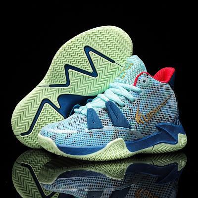 China Around 2021 New Breathable Mesh Wear-Resistant Non-Slip Outdoor Sports Kids Boys Basketball Shoes Kids Sneakers for sale