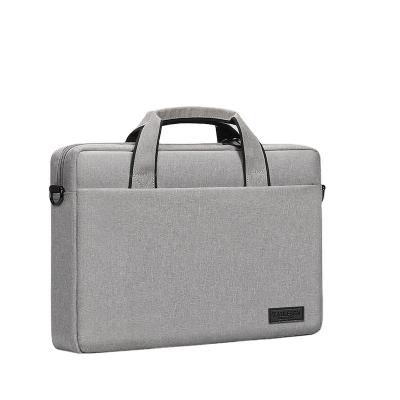 China Expand Capacity Expand Capacity 16 Inch Laptop Bag Briefcase, Oxford Cloth, Waterproof and Shockproof, Lightweight and Fashionable, Light Gray for sale