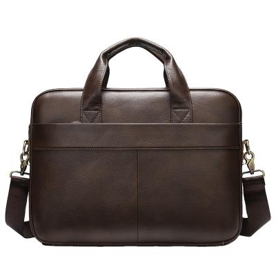 China Men's Leather Bag Men's Briefcase Waterproof Waterproof For Laptop 14 Messenger Men's Leather Bag Business Folder For A4 Document for sale