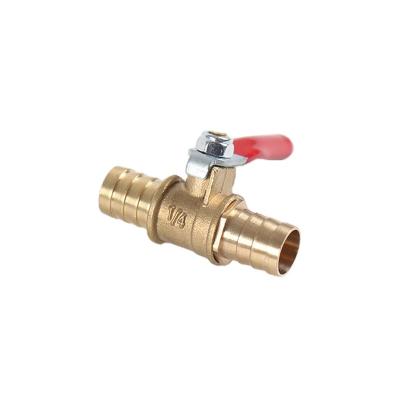 China General Brass Barbed Ball Valve Ball Valve For 6mm 8mm 10mm 12mm ID Pipes for sale