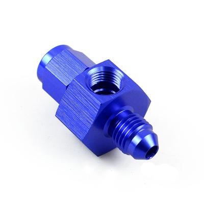 China Anodized Aluminum Male-Female Integrated AN4 Hose Nipples Adapter with 1/8