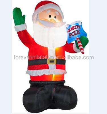 China PVC Factory Outlet 20ft Inflatable Christmas Santa for sale