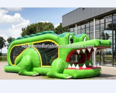 China Hot selling pvc krokodil inflatable mini obstacle course for sale