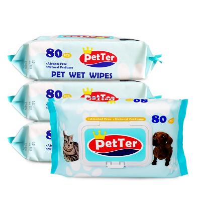 China Small Animals Pet Wipes For Cats 100% Safe Pet Cat Dog Puppy Wet Wipes for sale