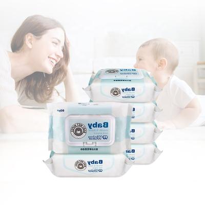 China Cleaning Baby Wipes Cotton Touch Dispenser 80Pcs Natural Wet Organic Natural Biodegradable Cleaning Cloth Odorless China Wholesale for sale