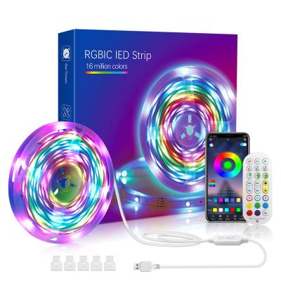 China 5050 Horse Racing App Home 2.4g Symphony Light Remote Control Residential Smart Remote Control Led Strip Led Lights for sale