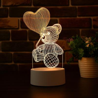 China 3D 7 Colors Popular Desk Flashing Night Lights Table Lamp LED Night Lights BTS Army 3D Night Lights for sale