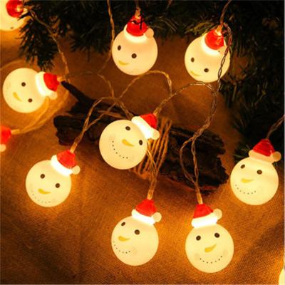 China Festival Day Snowman Christmas Tree Electric Fairy Lights LED Garland String Lights Snowflakes String Hanging Ornaments for Navidad Natal New Year for sale