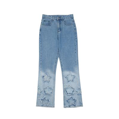 China New Arrival Breathable High Quality American Fashionable Streetwear Vintage Loose Blue Ramp Washed Hip Hop Mens Jeans for sale