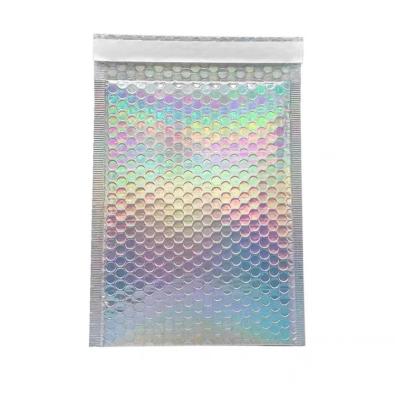 China Silver Hologram Metallic Rosy Black Envelope Mailing Plastic Mailers Eco-Friendly Poly Bubble Tote Bag for sale