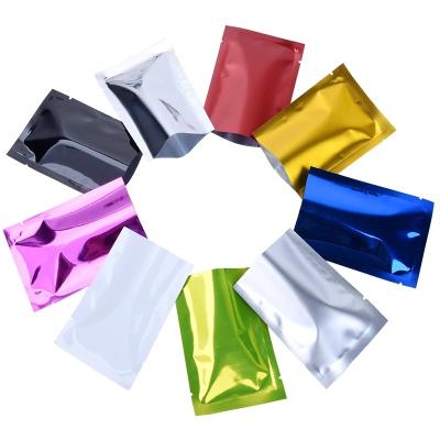 China Disposable Aluminum-Plated Flat Pocket / LOGO Customized Color Aluminum Foil Three Side Sealing Bag for sale