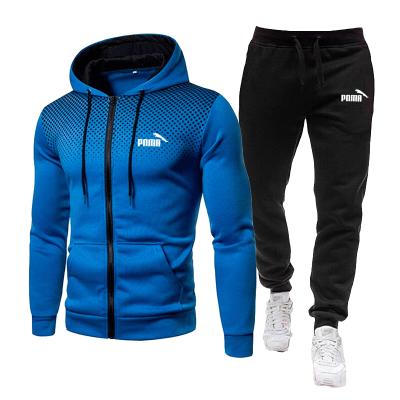 China QUICK DRY the new autumn winter men's letter print tracksuit two pieces hoodie and tracksuit pants set for sale