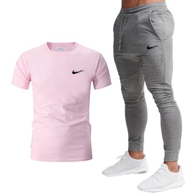 China QUICK DRY manufacturers supply high quality Men's Suit Pink Casual Men's Clothing Two Piece Set for sale