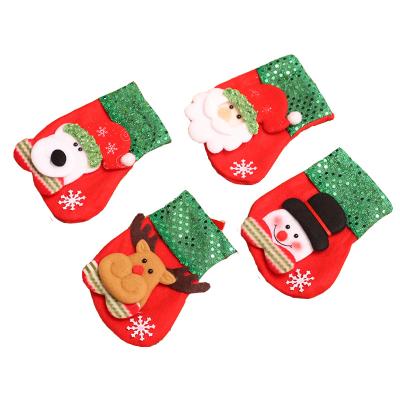 China New Christmas Tree Reindeer Snowman Chimney Christamas Home Decor Cloth Santa Claus Socks Christmas Decoration Mini Christmas Stockings Gift Bag Small for sale