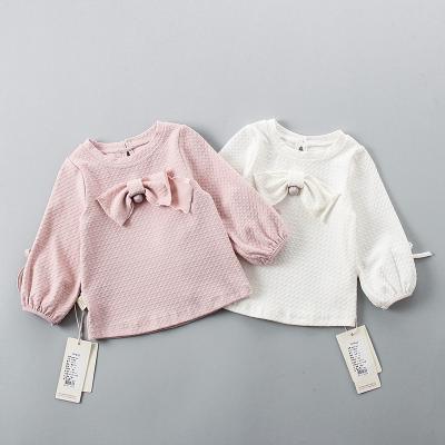 China Boutique Anti-Shrink Baby Clothes Children's Top Solid Baby Blouses And Shirts For Spring for sale