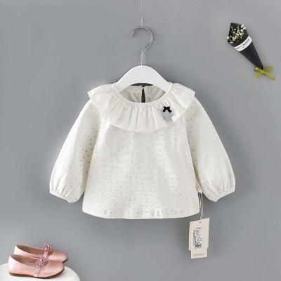 China Unlined Baby Clothes Long Sleeve Ruffle Top Anti-Shrink for sale