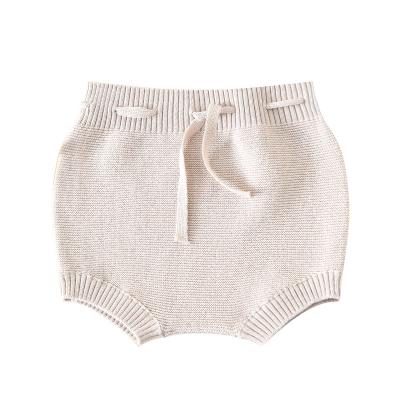 China 2022 Breathable New Design Infant Shorts Solid Color Soft Knitted 100% Cotton Girls Unisex Summer Shorts And Baby Shorts for sale