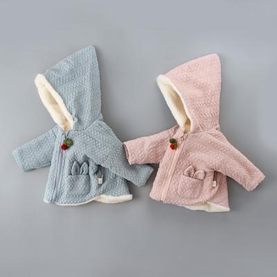 China Wholesale Children's Winter Breathable Warm Zipper Rabbit Lovely Coat Baby Clothes for sale