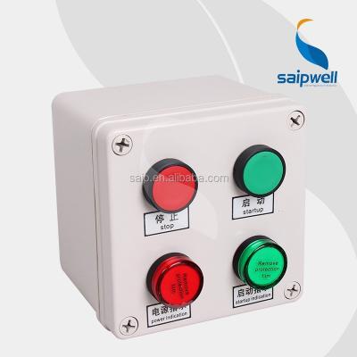 China Waterproof ABS plastic electrical control box with push button (125*125*100mm) for sale