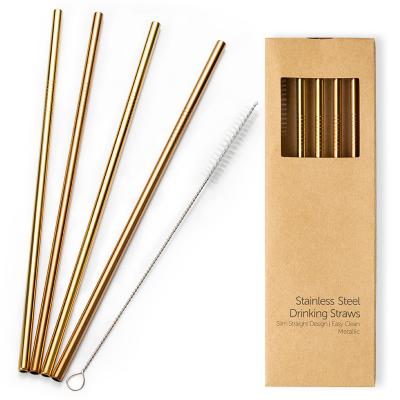 China Sustainable Hot-sale Color Metal Food Grade Stainless Steel Reusable Drinking Straw for sale