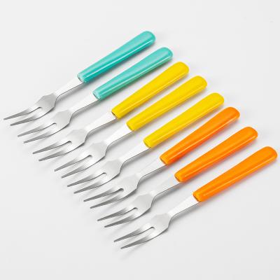 China Sustainable Wholesale Reusable Biodegradable Cute Stainless Steel Fork Travel Utensils Set for sale