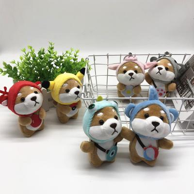 China Colorful Cute Hedgehog Small Key Chain Plush Toy Cotton Pendant Q Series Children's Bag Pendant Doll Machine for sale