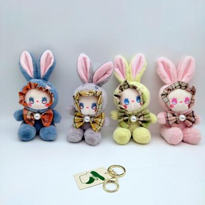 China Colorful Cute Hedgehog Small Key Chain Plush Toy Cotton Pendant Q Series Children's Bag Pendant Doll Machine for sale