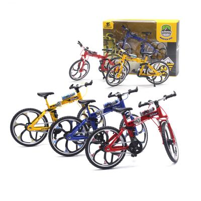 China Wholesale Hot sale 1:10 alloy bicycle mountain boy toy gift foldable model cross-country decoration simulation bike model for sale