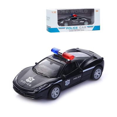 China Super hot stock simulation model 1:36 alloy police car model children's toy car decoration Amazon sale pull back car model diecast toy vehicles for sale