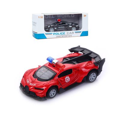 China Super hot stock simulation model 1:36 alloy police car model children's toy car decoration Amazon sale pull back car model diecast toy vehicles for sale