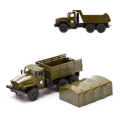 China Diecast toy truck car 1:60 simulation model pull back military best quality car tractor toy model metal car children diecast toy vehicles for sale