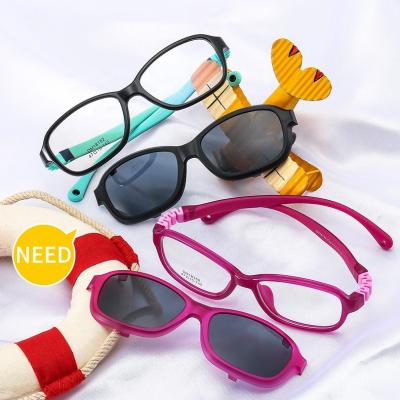 China Girls blue tr90 flexible adjustable light blocking colorful clip on glass round for sale