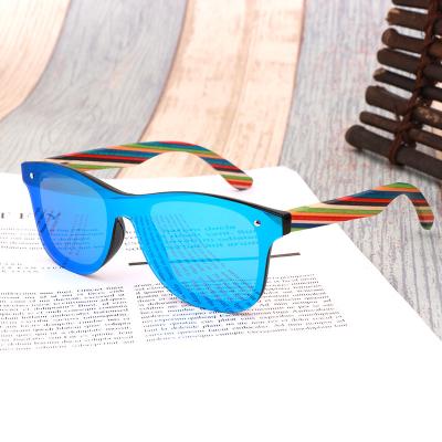 China Fashion private label wooden sunglasses plastic rimless sunglasses frame temple wood sunglasses for sale